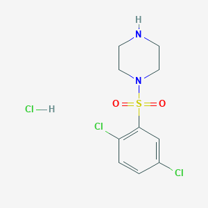 molecular formula C10H13Cl3N2O2S B2566514 1-[(2,5-Dichlorophenyl)sulfonyl]piperazine hydrochloride CAS No. 1172060-75-1