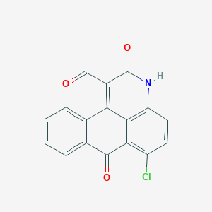 molecular formula C18H10ClNO3 B256652 16-acetyl-10-chloro-14-azatetracyclo[7.7.1.02,7.013,17]heptadeca-1(16),2,4,6,9,11,13(17)-heptaene-8,15-dione 