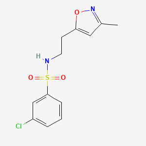 3-chloro-N-(2-(3-methylisoxazol-5-yl)ethyl)benzenesulfonamide