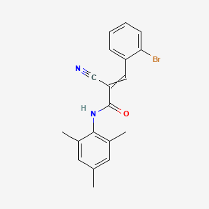 3-(2-bromophenyl)-2-cyano-N-(2,4,6-trimethylphenyl)prop-2-enamide