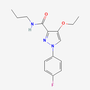 molecular formula C15H18FN3O2 B2566526 4-ethoxy-1-(4-fluorophenyl)-N-propyl-1H-pyrazole-3-carboxamide CAS No. 1209286-89-4