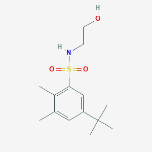 molecular formula C14H23NO3S B256653 5-tert-butyl-N-(2-hydroxyethyl)-2,3-dimethylbenzenesulfonamide 