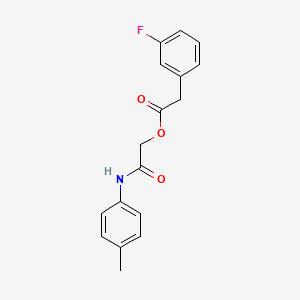 molecular formula C17H16FNO3 B2566530 2-Oxo-2-(p-tolylamino)ethyl 2-(3-fluorophenyl)acetate CAS No. 1287148-24-6