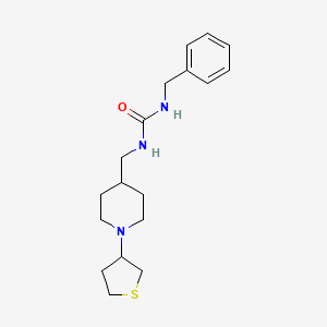 molecular formula C18H27N3OS B2566534 1-Benzyl-3-((1-(tetrahydrothiophen-3-yl)piperidin-4-yl)methyl)urea CAS No. 2034584-20-6