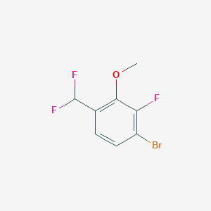 molecular formula C8H6BrF3O B2566536 1-Bromo-4-(difluoromethyl)-2-fluoro-3-methoxybenzene CAS No. 2092861-34-0