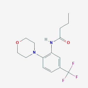 molecular formula C15H19F3N2O2 B256654 N-[2-(4-morpholinyl)-5-(trifluoromethyl)phenyl]butanamide 