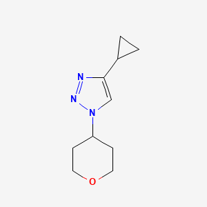 molecular formula C10H15N3O B2566541 4-cyclopropyl-1-(tetrahydro-2H-pyran-4-yl)-1H-1,2,3-triazole CAS No. 2034393-05-8