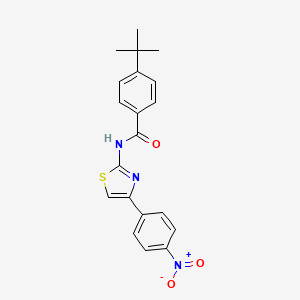 molecular formula C20H19N3O3S B2566550 4-叔丁基-N-[4-(4-硝基苯基)-1,3-噻唑-2-基]苯甲酰胺 CAS No. 325978-26-5