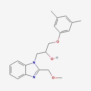 molecular formula C20H24N2O3 B2566552 3-(3,5-Dimethylphenoxy)-1-[2-(methoxymethyl)benzimidazolyl]propan-2-ol CAS No. 1018052-64-6