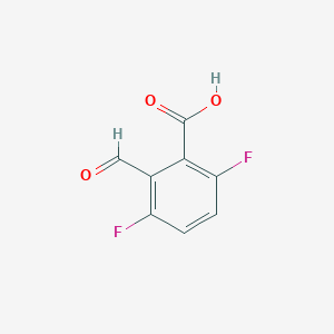 molecular formula C8H4F2O3 B2566558 3,6-Difluoro-2-formylbenzoic acid CAS No. 2138164-58-4