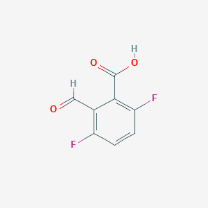 molecular formula C8H4F2O3 B2566558 3,6-二氟-2-甲酰基苯甲酸 CAS No. 2138164-58-4