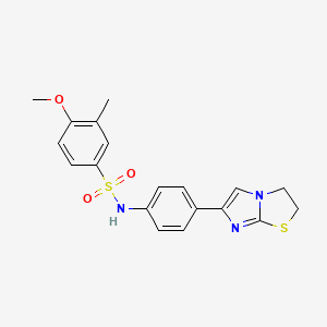 N-(4-(2,3-dihydroimidazo[2,1-b]thiazol-6-yl)phenyl)-4-methoxy-3-methylbenzenesulfonamide