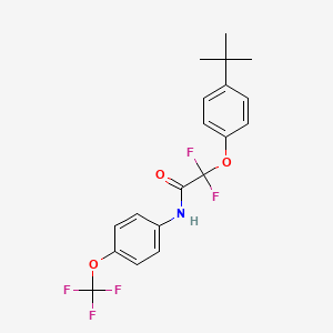 molecular formula C19H18F5NO3 B2566581 2-(4-tert-butylphenoxy)-2,2-difluoro-N-[4-(trifluoromethoxy)phenyl]acetamide CAS No. 306976-98-7