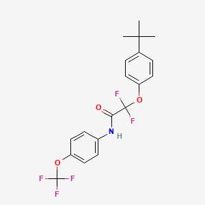 molecular formula C19H18F5NO3 B2566581 2-(4-叔丁基苯氧基)-2,2-二氟-N-[4-(三氟甲氧基)苯基]乙酰胺 CAS No. 306976-98-7