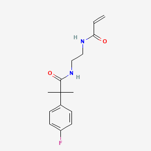 N-{2-[2-(4-fluorophenyl)-2-methylpropanamido]ethyl}prop-2-enamide