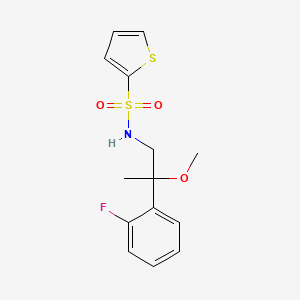 molecular formula C14H16FNO3S2 B2566590 N-(2-(2-氟苯基)-2-甲氧基丙基)噻吩-2-磺酰胺 CAS No. 1797089-45-2