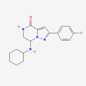 7-(cyclohexylamino)-2-(4-fluorophenyl)-6,7-dihydropyrazolo[1,5-a]pyrazin-4(5H)-one