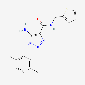 molecular formula C17H19N5OS B2566601 5-氨基-1-(2,5-二甲基苄基)-N-(噻吩-2-基甲基)-1H-1,2,3-三唑-4-甲酰胺 CAS No. 899981-81-8