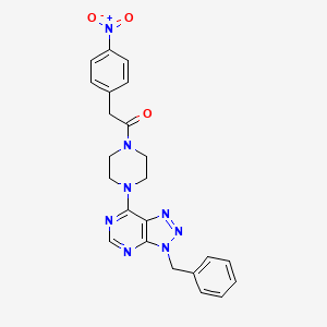 1-(4-(3-benzyl-3H-[1,2,3]triazolo[4,5-d]pyrimidin-7-yl)piperazin-1-yl)-2-(4-nitrophenyl)ethanone