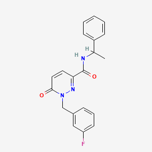 1-(3-fluorobenzyl)-6-oxo-N-(1-phenylethyl)-1,6-dihydropyridazine-3-carboxamide