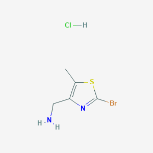 molecular formula C5H8BrClN2S B2566608 (2-Bromo-5-methyl-1,3-thiazol-4-yl)methanamine;hydrochloride CAS No. 2375274-66-9