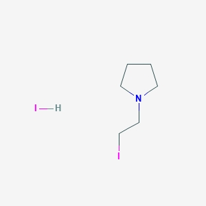 molecular formula C6H13I2N B2566612 1-(2-碘乙基)吡咯烷氢碘酸盐 CAS No. 1436856-53-9