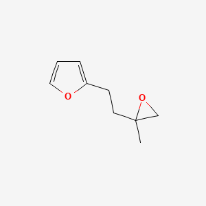 molecular formula C9H12O2 B2566619 2-[2-(2-Methyloxiran-2-yl)ethyl]furan CAS No. 1781683-88-2
