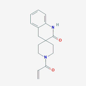 molecular formula C16H18N2O2 B2566621 1'-Prop-2-enoylspiro[1,4-dihydroquinoline-3,4'-piperidine]-2-one CAS No. 2361639-94-1