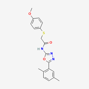 N-(5-(2,5-dimethylphenyl)-1,3,4-oxadiazol-2-yl)-2-((4-methoxyphenyl)thio)acetamide