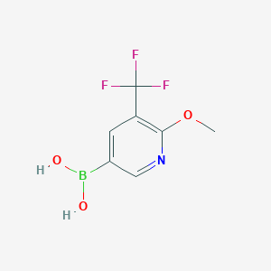 molecular formula C7H7BF3NO3 B2566626 （6-甲氧基-5-(三氟甲基)吡啶-3-基)硼酸 CAS No. 1420830-61-0