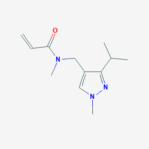 molecular formula C12H19N3O B2566629 N-Methyl-N-[(1-methyl-3-propan-2-ylpyrazol-4-yl)methyl]prop-2-enamide CAS No. 2411246-09-6