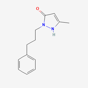 5-methyl-2-(3-phenylpropyl)-1H-pyrazol-3-one