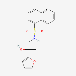 molecular formula C17H17NO4S B2566633 N-(2-(呋喃-2-基)-2-羟基丙基)萘-1-磺酰胺 CAS No. 1396707-62-2