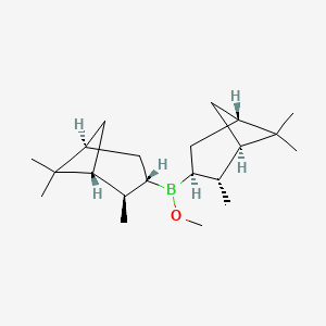 molecular formula C21H37BO B2566635 Ácido borínico, bis[(1R,2S,3R,5R)-2,6,6-trimetilbiciclo[3.1.1]hept-3-il]-,éster metílico CAS No. 85134-98-1