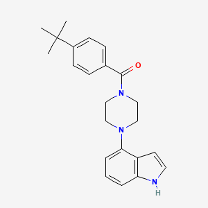 molecular formula C23H27N3O B2566651 (4-tert-butylphenyl)-[4-(1H-indol-4-yl)piperazin-1-yl]methanone CAS No. 256458-53-4