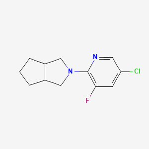 molecular formula C12H14ClFN2 B2566653 2-(5-Chloro-3-fluoropyridin-2-yl)-3,3a,4,5,6,6a-hexahydro-1H-cyclopenta[c]pyrrole CAS No. 1545335-18-9