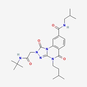 2-(2-(tert-butylamino)-2-oxoethyl)-N-isobutyl-4-isopentyl-1,5-dioxo-1,2,4,5-tetrahydro-[1,2,4]triazolo[4,3-a]quinazoline-8-carboxamide