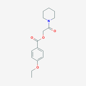 molecular formula C16H21NO4 B256666 2-Oxo-2-(1-piperidinyl)ethyl 4-ethoxybenzoate 