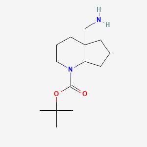 molecular formula C14H26N2O2 B2566660 Tert-butyl 4a-(aminomethyl)-3,4,5,6,7,7a-hexahydro-2H-cyclopenta[b]pyridine-1-carboxylate CAS No. 2248351-63-3