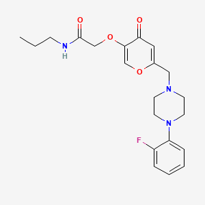 2-[(6-{[4-(2-fluorophenyl)piperazin-1-yl]methyl}-4-oxo-4H-pyran-3-yl)oxy]-N-propylacetamide