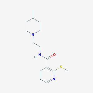 N-[2-(4-methylpiperidin-1-yl)ethyl]-2-(methylsulfanyl)pyridine-3-carboxamide