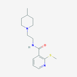 molecular formula C15H23N3OS B2566666 N-[2-(4-methylpiperidin-1-yl)ethyl]-2-(methylsulfanyl)pyridine-3-carboxamide CAS No. 1210885-40-7