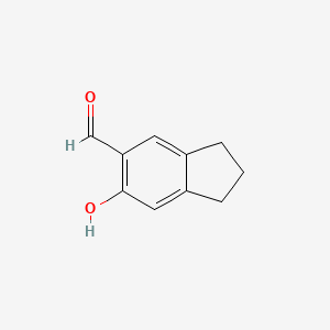 molecular formula C10H10O2 B2566667 6-hydroxy-2,3-dihydro-1H-indene-5-carbaldehyde CAS No. 54402-54-9