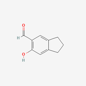 molecular formula C10H10O2 B2566667 6-羟基-2,3-二氢-1H-茚满-5-甲醛 CAS No. 54402-54-9