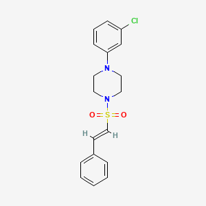 molecular formula C18H19ClN2O2S B2566691 1-(3-氯苯基)-4-[(2-苯乙烯基)磺酰基]哌嗪 CAS No. 1164468-23-8