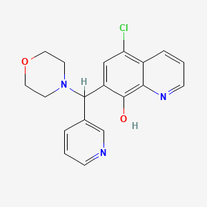 molecular formula C19H18ClN3O2 B2566694 5-Chloro-7-(morpholino(pyridin-3-yl)methyl)quinolin-8-ol CAS No. 315697-97-3