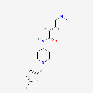 molecular formula C16H24FN3OS B2566713 (E)-4-(Dimethylamino)-N-[1-[(5-fluorothiophen-2-yl)methyl]piperidin-4-yl]but-2-enamide CAS No. 2411334-85-3