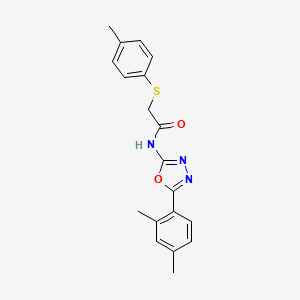 molecular formula C19H19N3O2S B2566719 N-(5-(2,4-二甲苯基)-1,3,4-恶二唑-2-基)-2-(对甲苯硫基)乙酰胺 CAS No. 896018-00-1