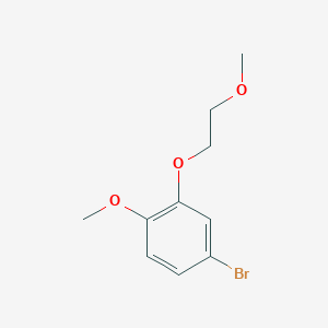 molecular formula C10H13BrO3 B2566722 4-Bromo-1-methoxy-2-(2-methoxyethoxy)benzene CAS No. 1092563-27-3; 1132672-05-9