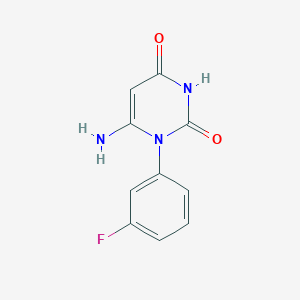 molecular formula C10H8FN3O2 B2566745 6-amino-1-(3-fluorophenyl)pyrimidine-2,4(1H,3H)-dione CAS No. 18464-28-3